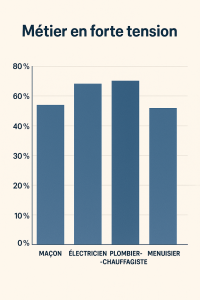 graphique des metiers en tension